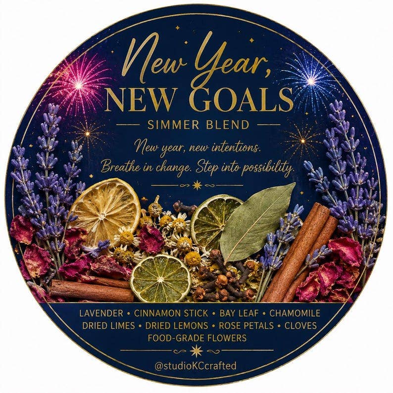 New Year Simmer Pot Blend, New Year New Goals Gift, - Foxy’s