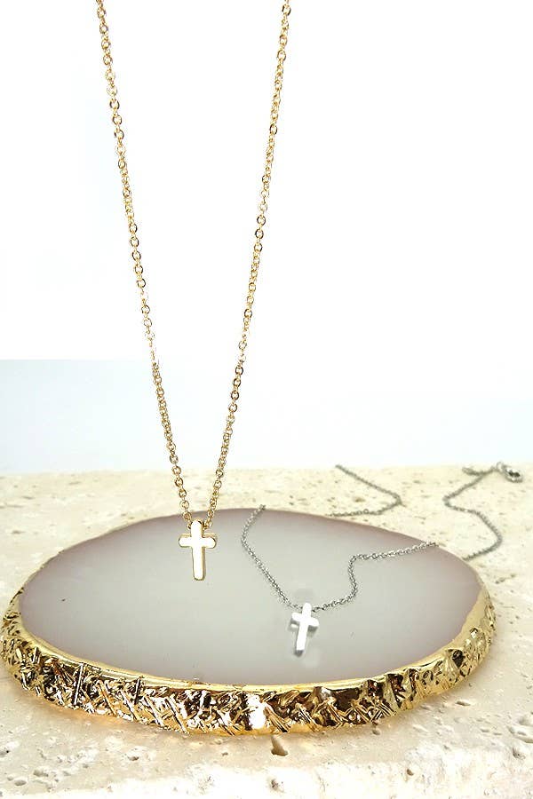 CLASSIC MINI CROSS NECKLACE | Faith Gift - Foxy’s
