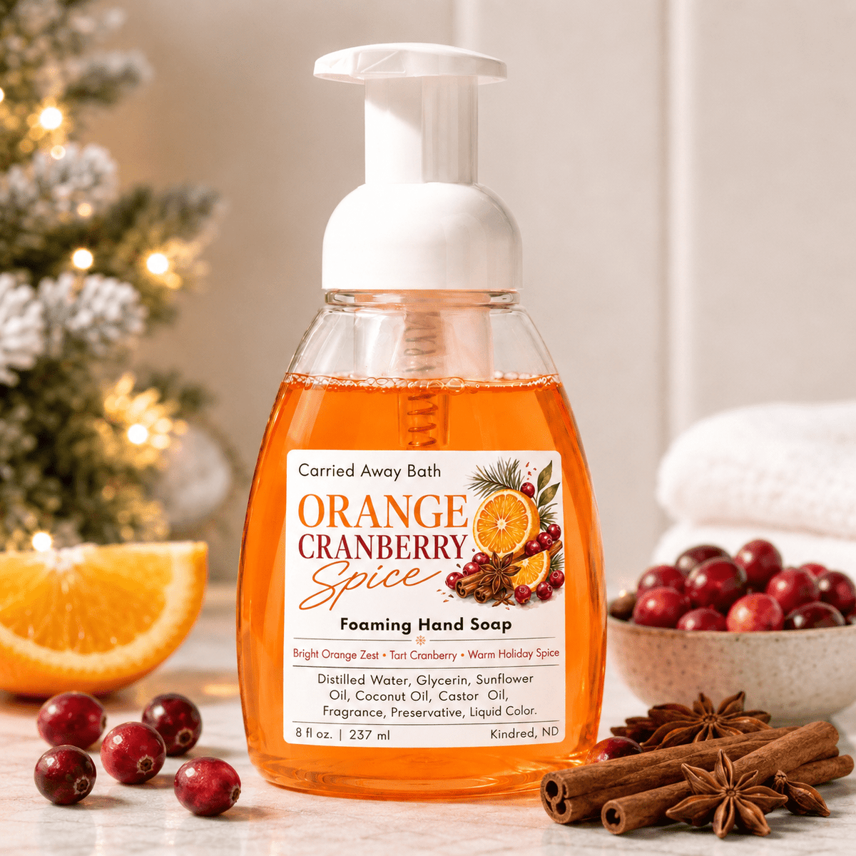 Orange Cranberry Spice Foaming Hand Soap - Foxy’s