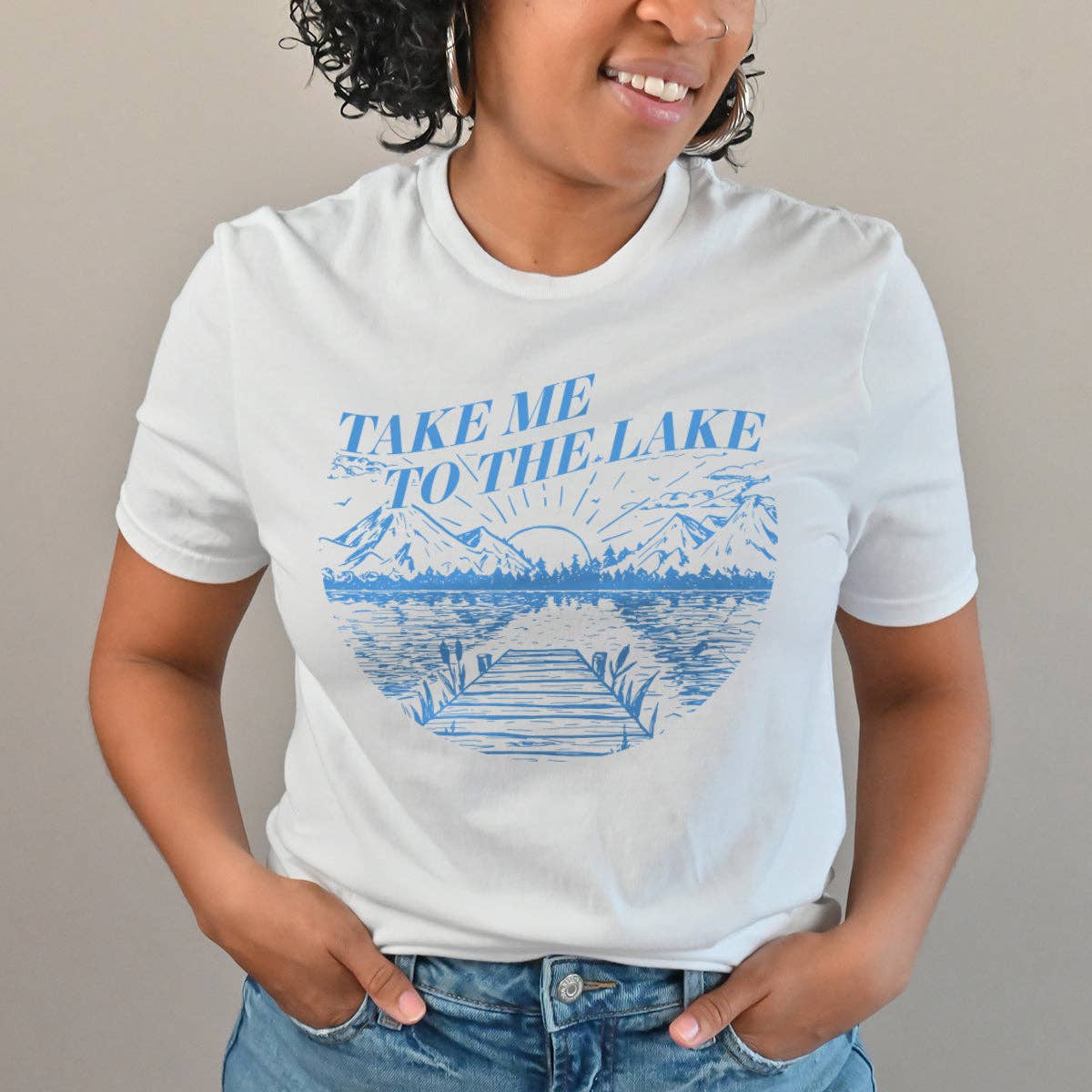 Adult Take Me To The Lake T-Shirt (Unisex Size L)