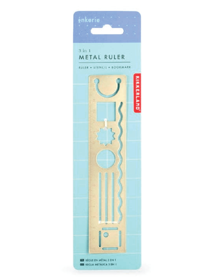3 in 1 Metal Ruler - Foxy’s