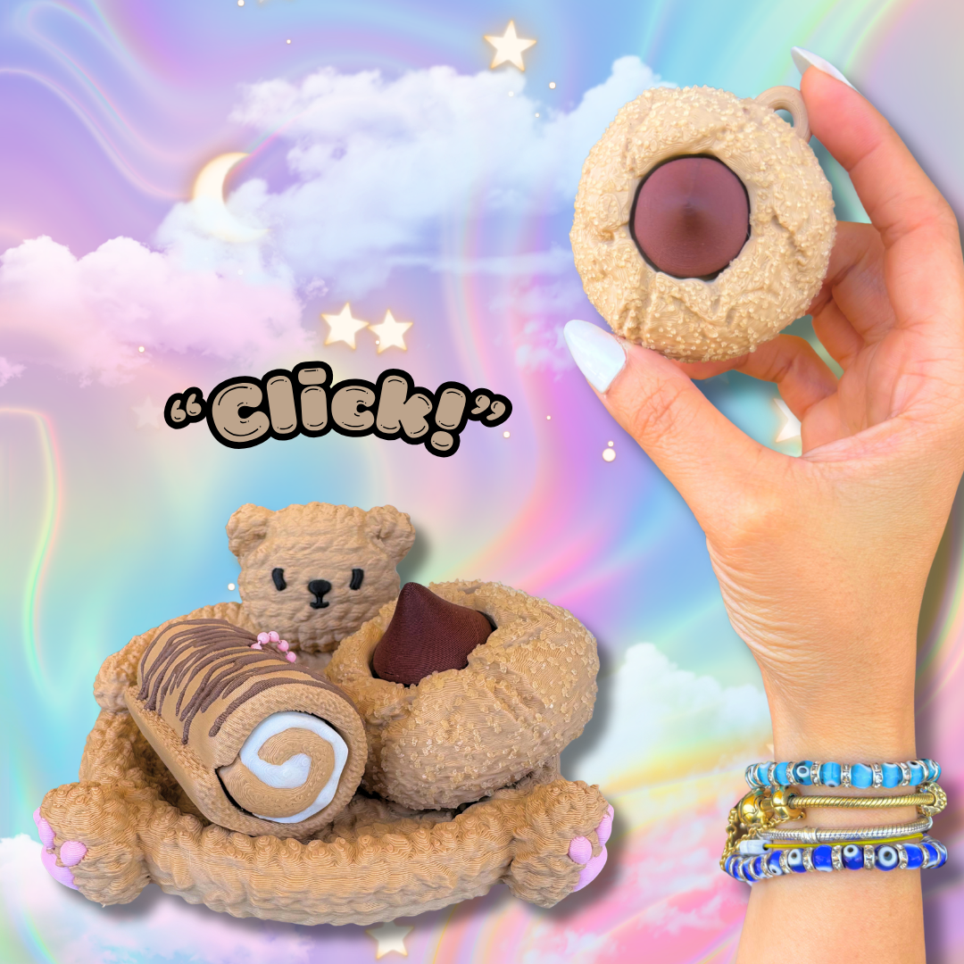 Sweet Treat Peanut Butter Blossom Fidget Clicker: Anxiety Stress Relief Toy - Foxy’s