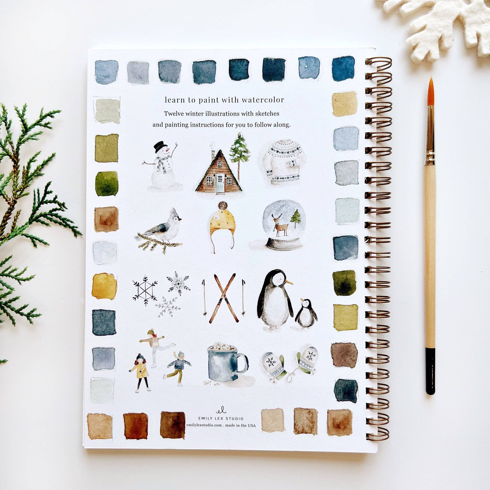 Winter watercolor workbook - Foxy’s