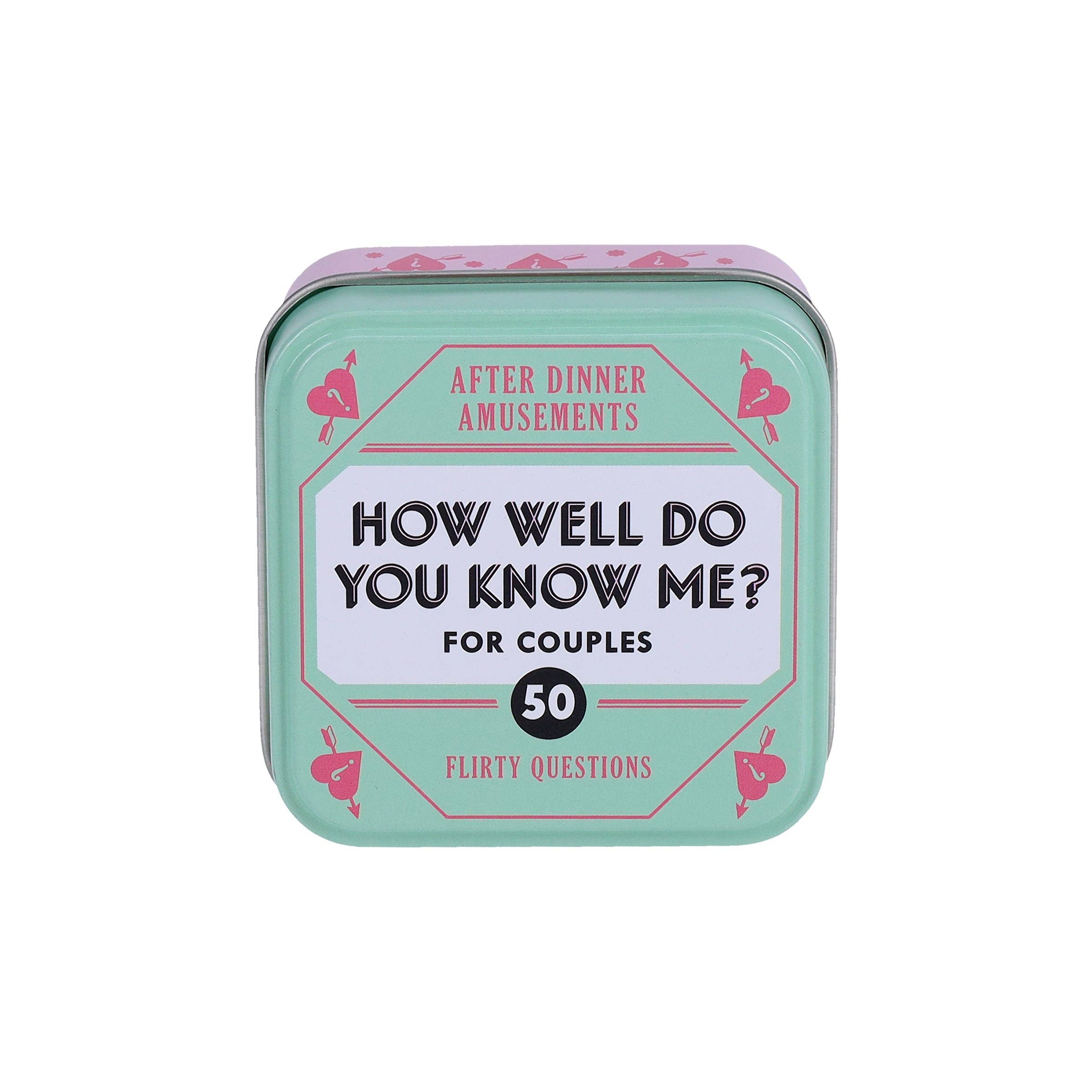 After Dinner Amusements: How Well Do You Know Me? For Couples - Foxy’s