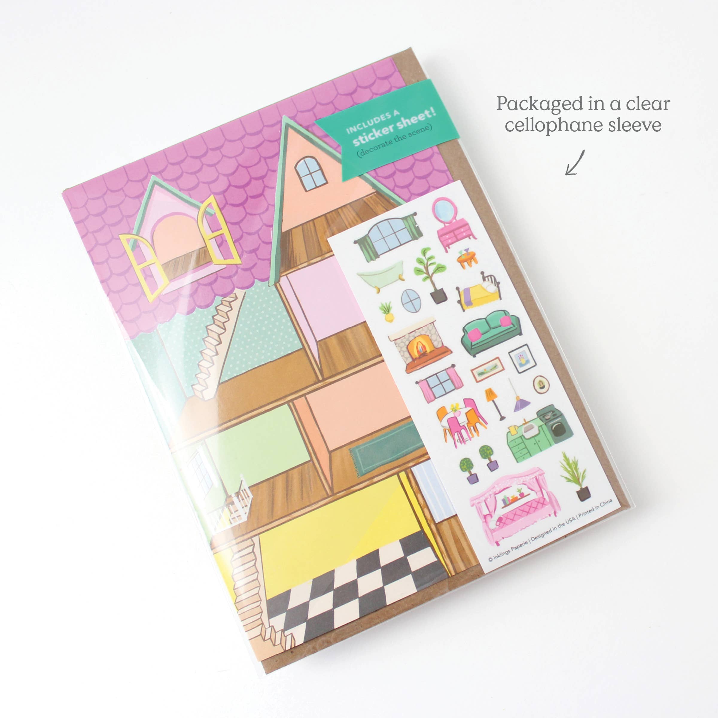 Sticker Scene Card - Dollhouse - Foxy’s