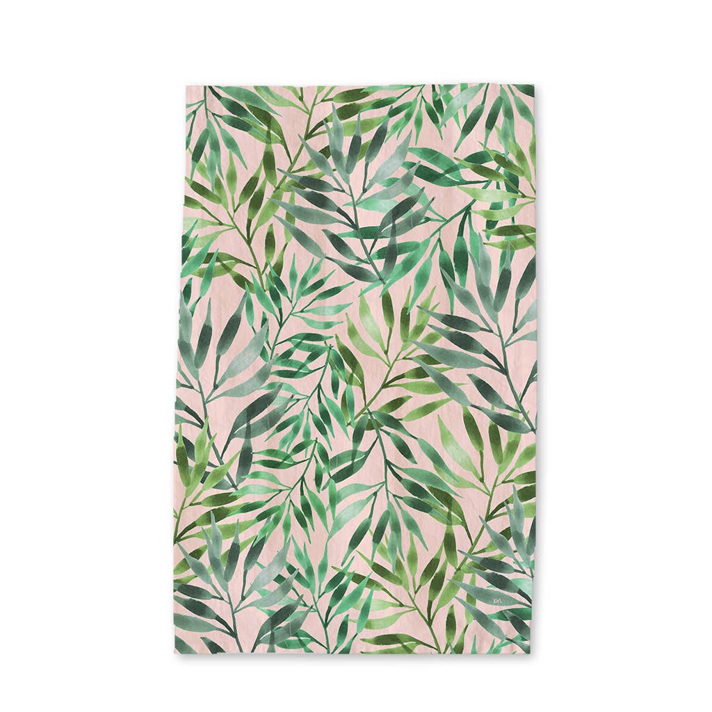 Tropical Palm Leaf Tea Towel - Summer Kitchen Decor