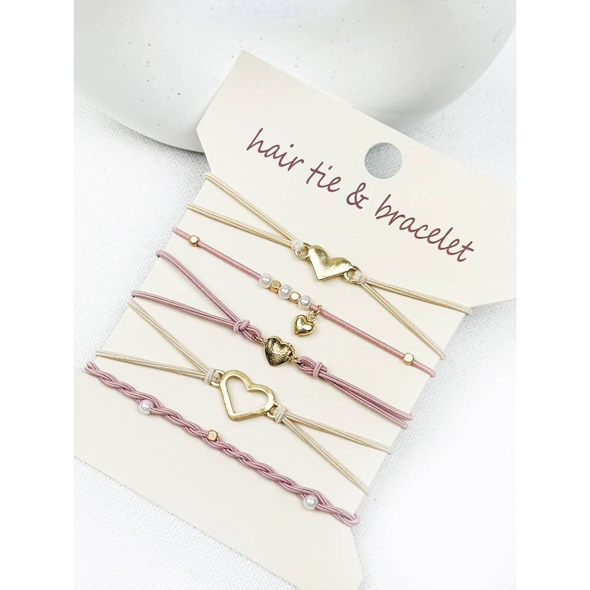 Boho Inspired Minimal Heart Hair Tie Bracelets - Foxy’s