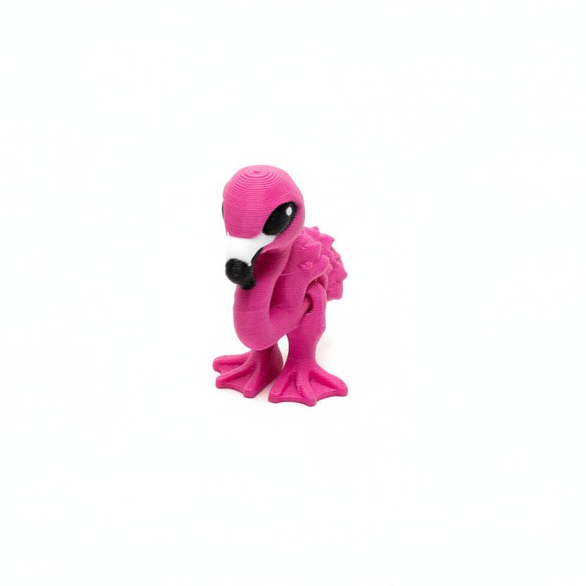 Flamingo • Mini 3D Printed Articulated Animal • Flexi Animals - Foxy’s