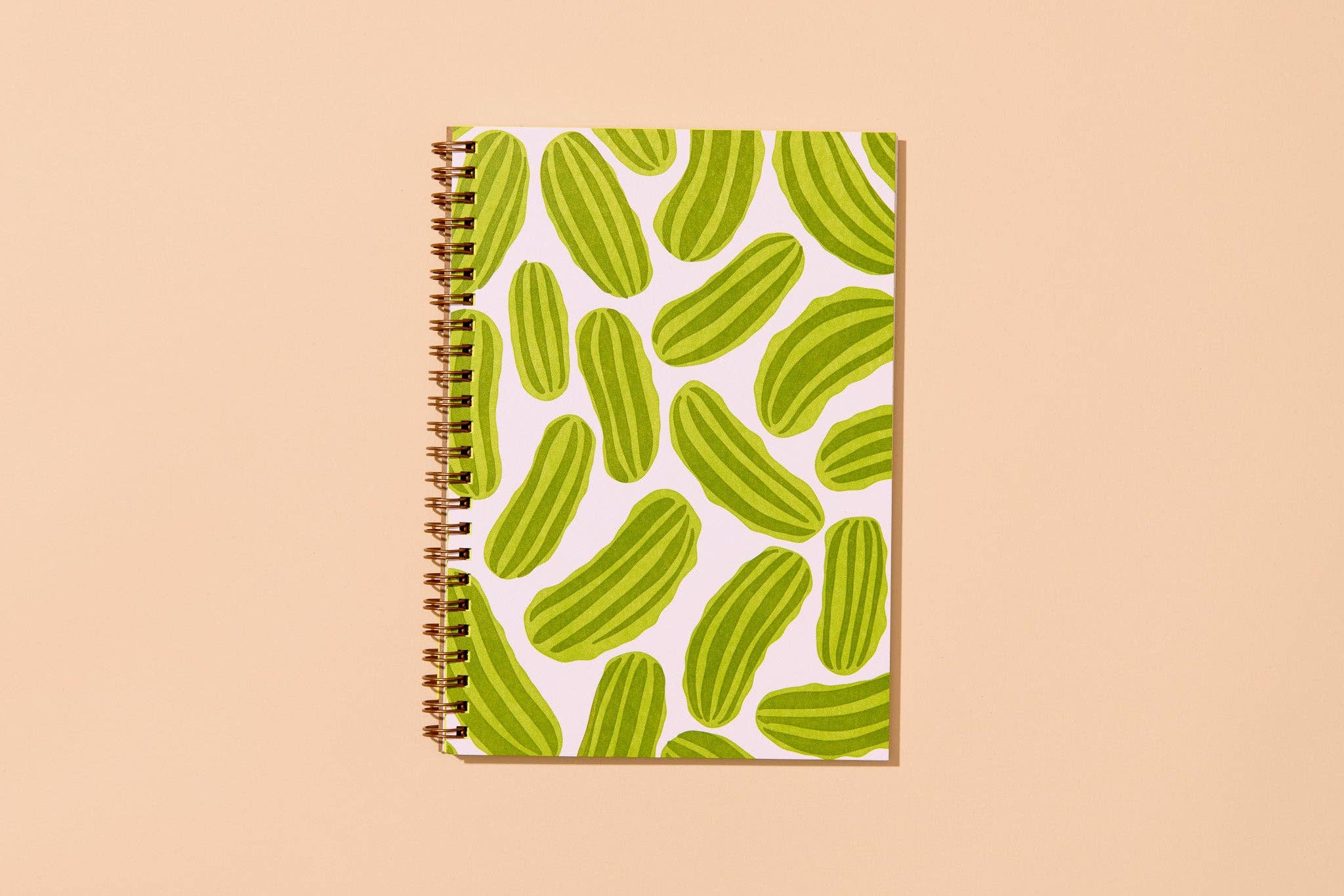 Letterpress A5 Spiral Notebook—Pickles (Trendy, Summer) - Foxy’s