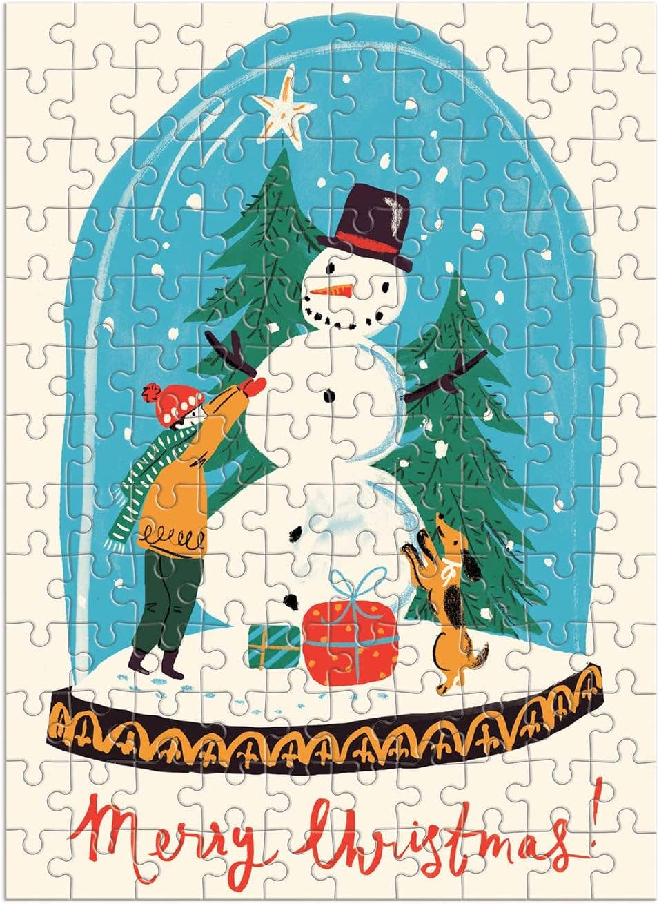 Snow Globe 130 Piece Puzzle Ornament - Foxy’s