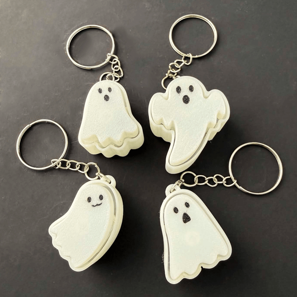 Glow in the Dark Ghost Clicker Keychain | Fidget Toys - Foxy’s