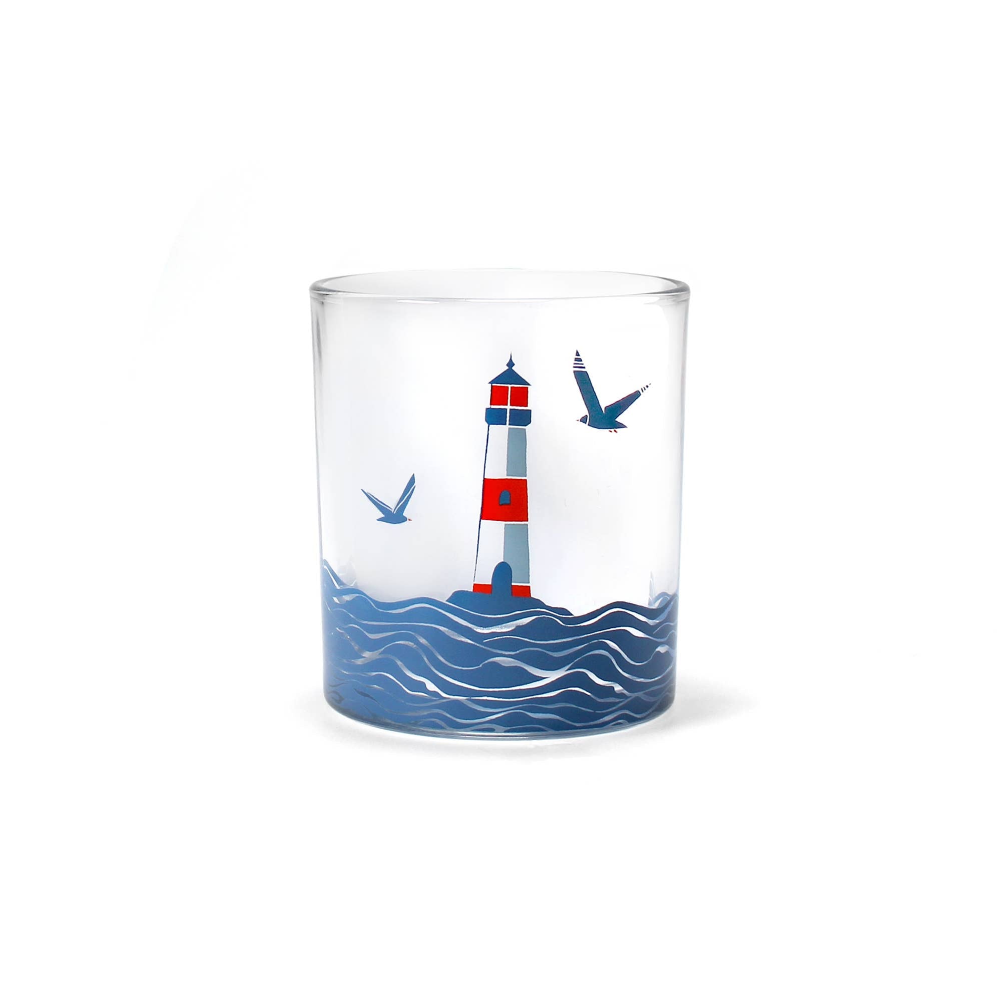 Drinking Glass Tumbler Coastal Lighthouse Sea - Foxy’s