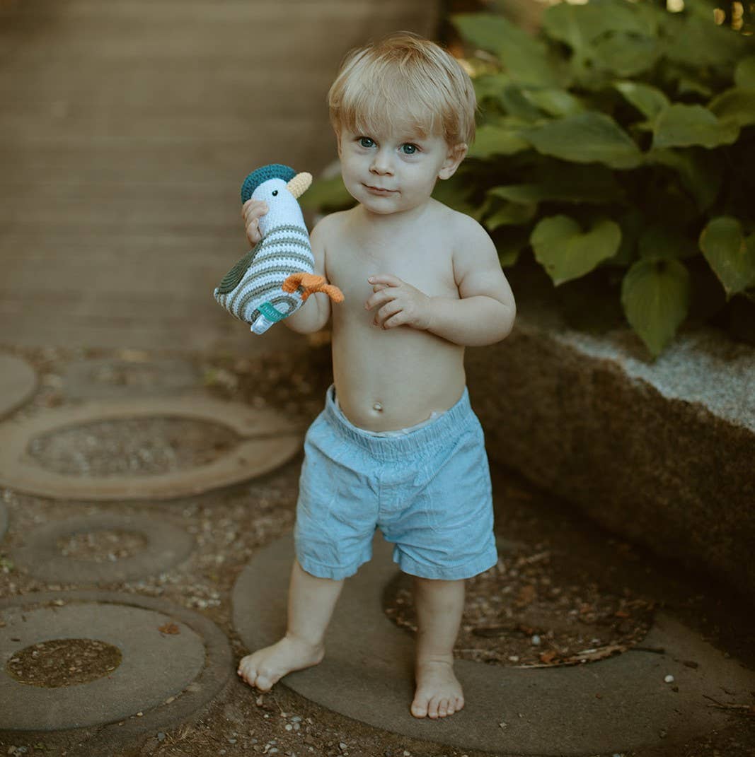 Stuffed Ocean Toy - Seagull Rattle