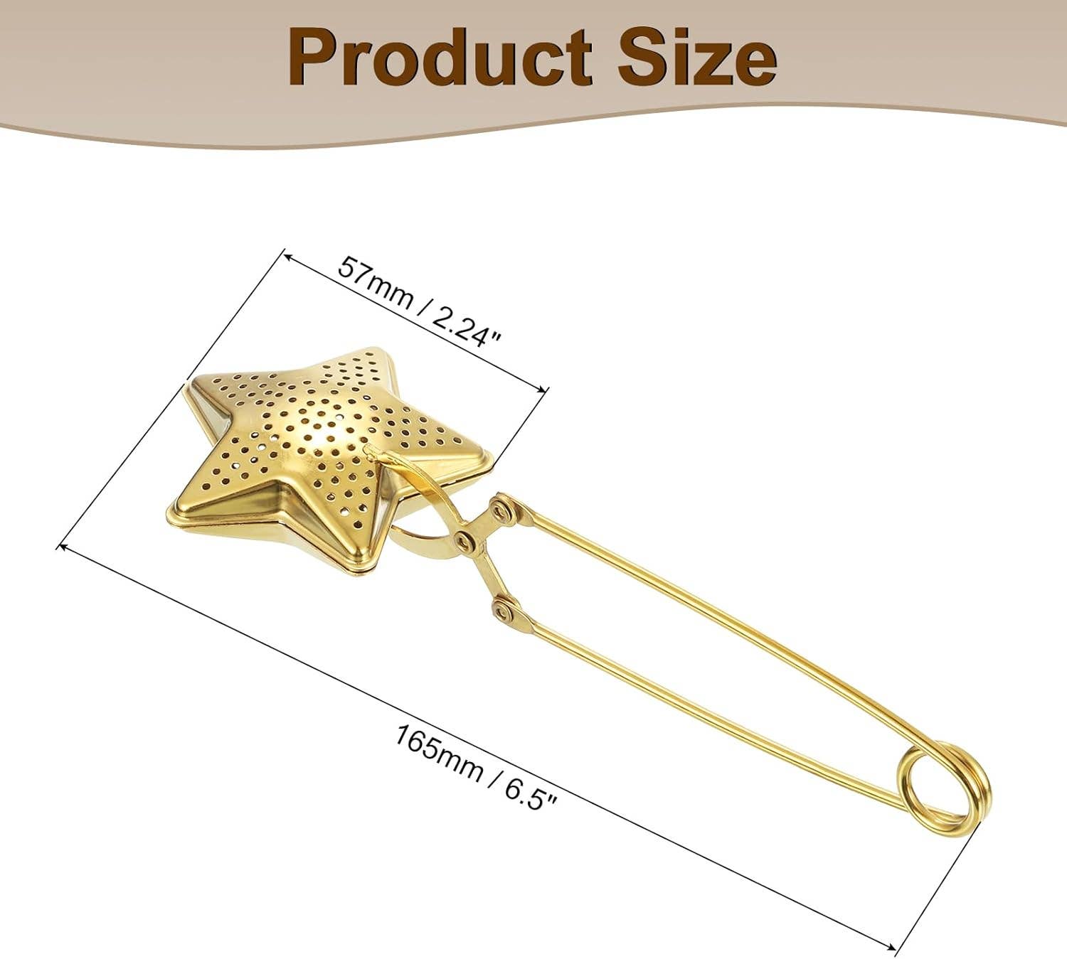 Gold Star Snap Tea Infuser with Handle, Loose Leaf Steeper - Foxy’s