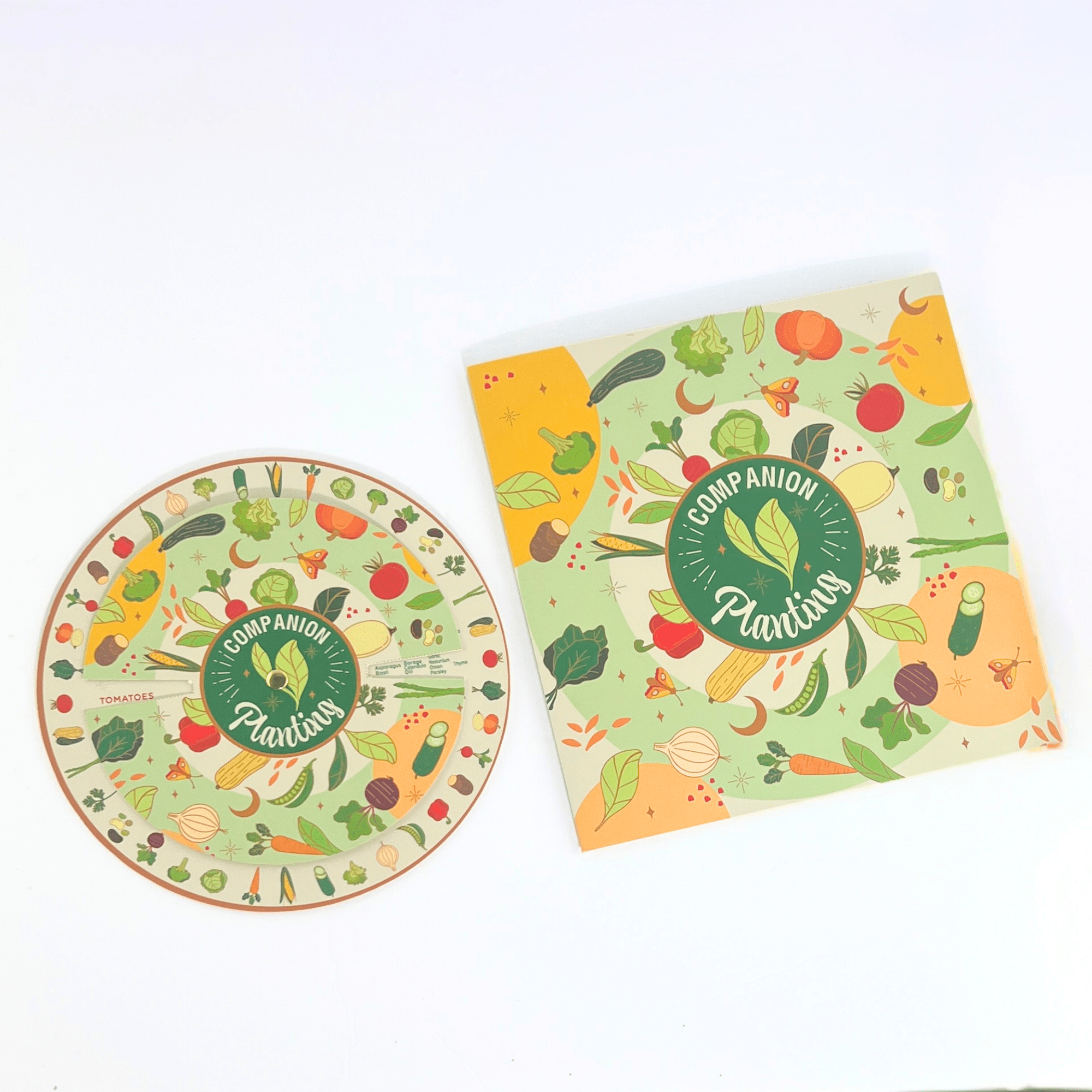 Companion Planting Spinner Card – Garden Guide for Thriving Crops & Natural Pest Control - Foxy’s