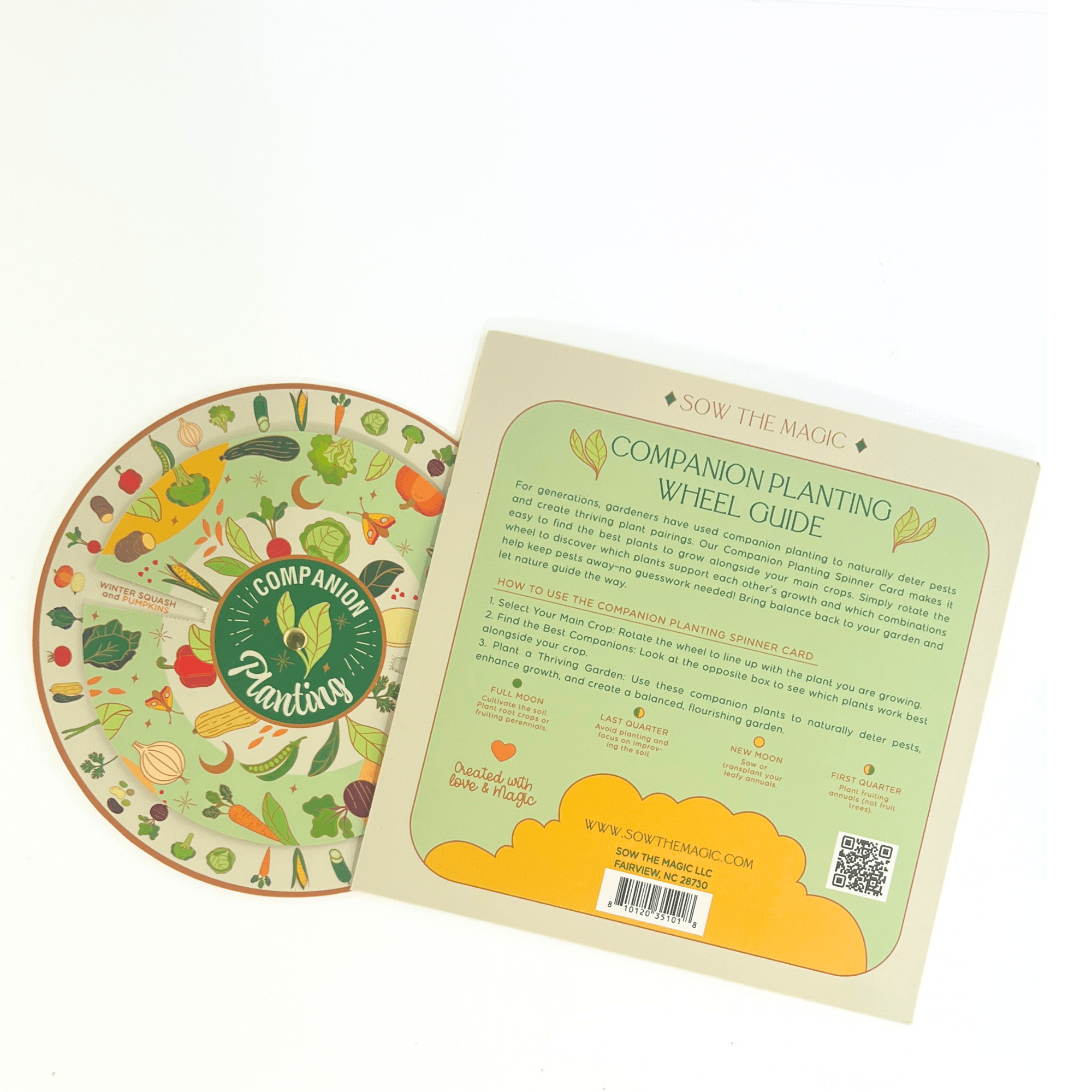 Companion Planting Spinner Card – Garden Guide for Thriving Crops & Natural Pest Control - Foxy’s