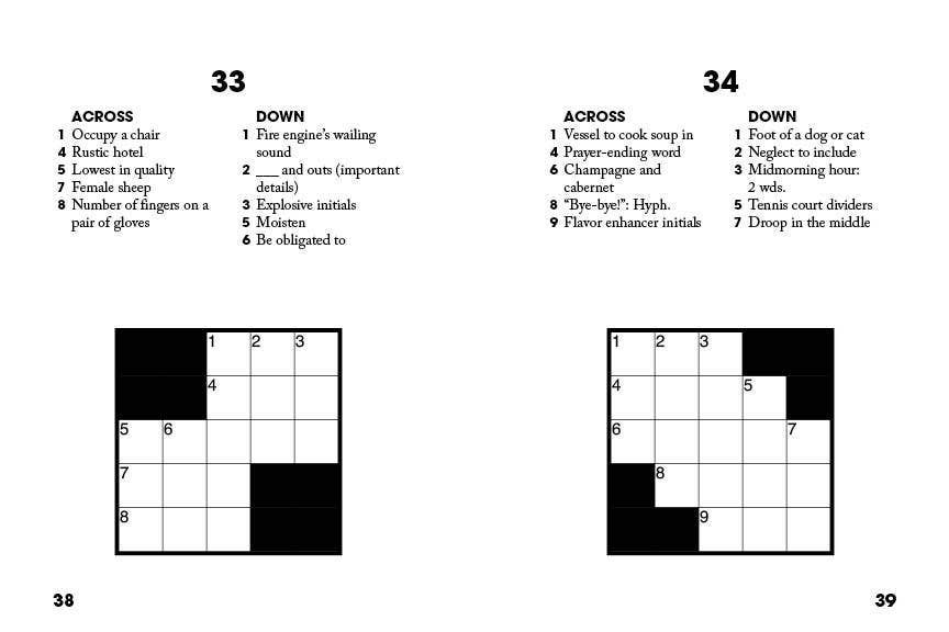 Super Easy Super Tiny Crosswords: So Small! So Simple!