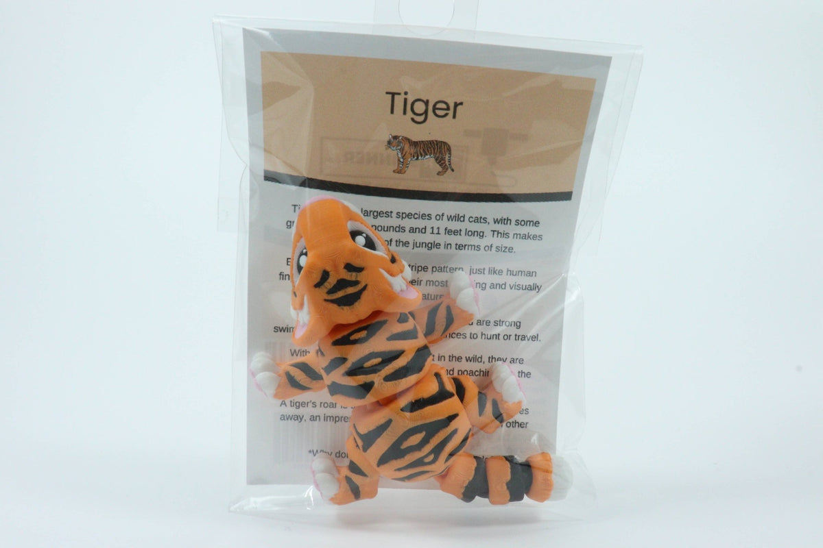 Fidget Friends Tiger – 3D Printed Toy - Foxy’s