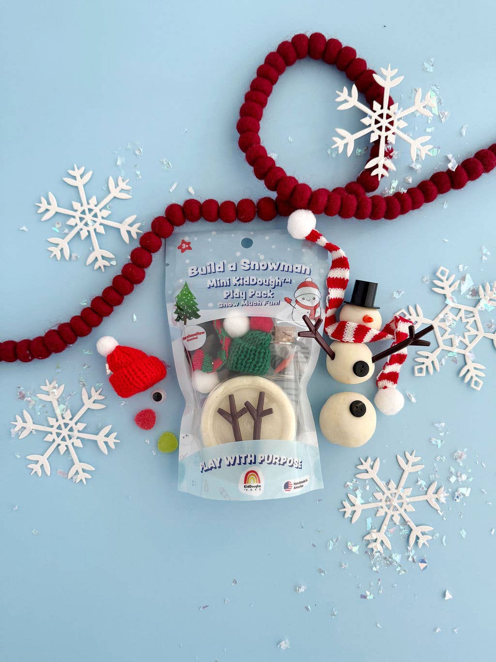 Build a Snowman Mini KidDough Play Pack - Foxy’s