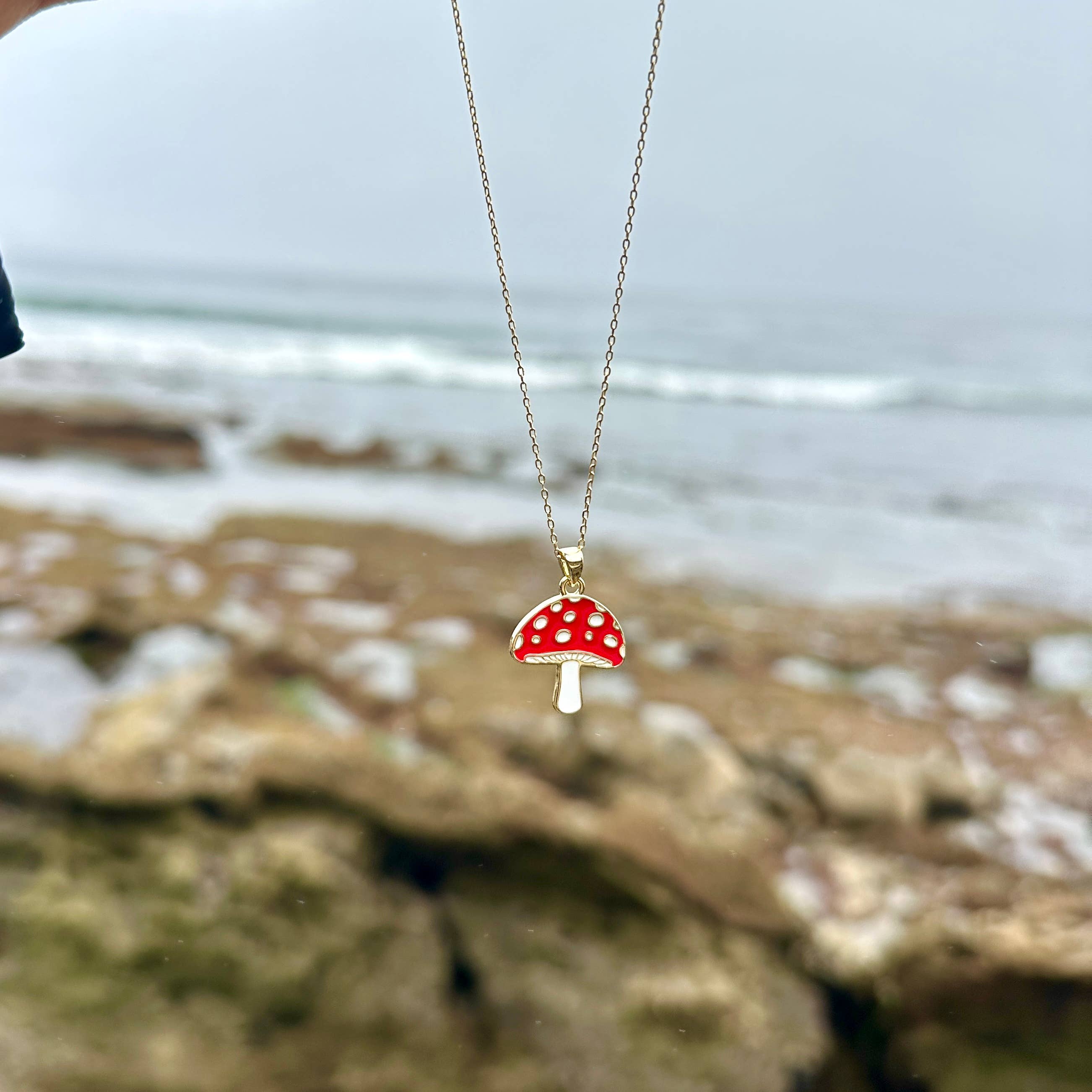 Mushroom Pendant Necklace – Cute Gift for Mushroom Lovers - Foxy’s