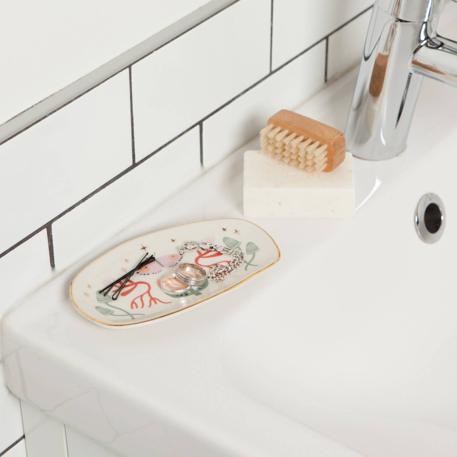 Danica Studio Far And Away Oval Shaped Ceramic Trinket Tray - Foxy’s