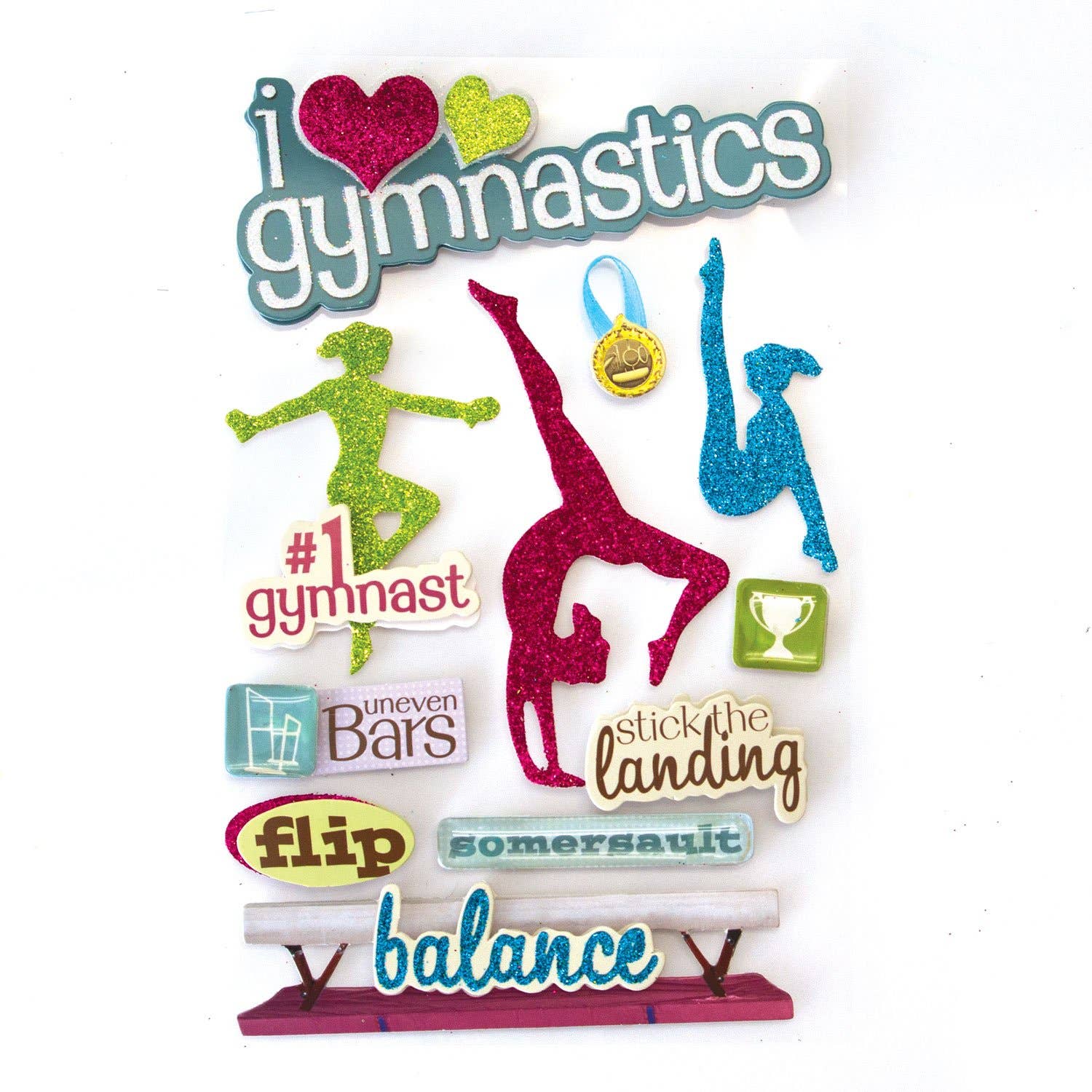Gymnastics Dimensional Sticker