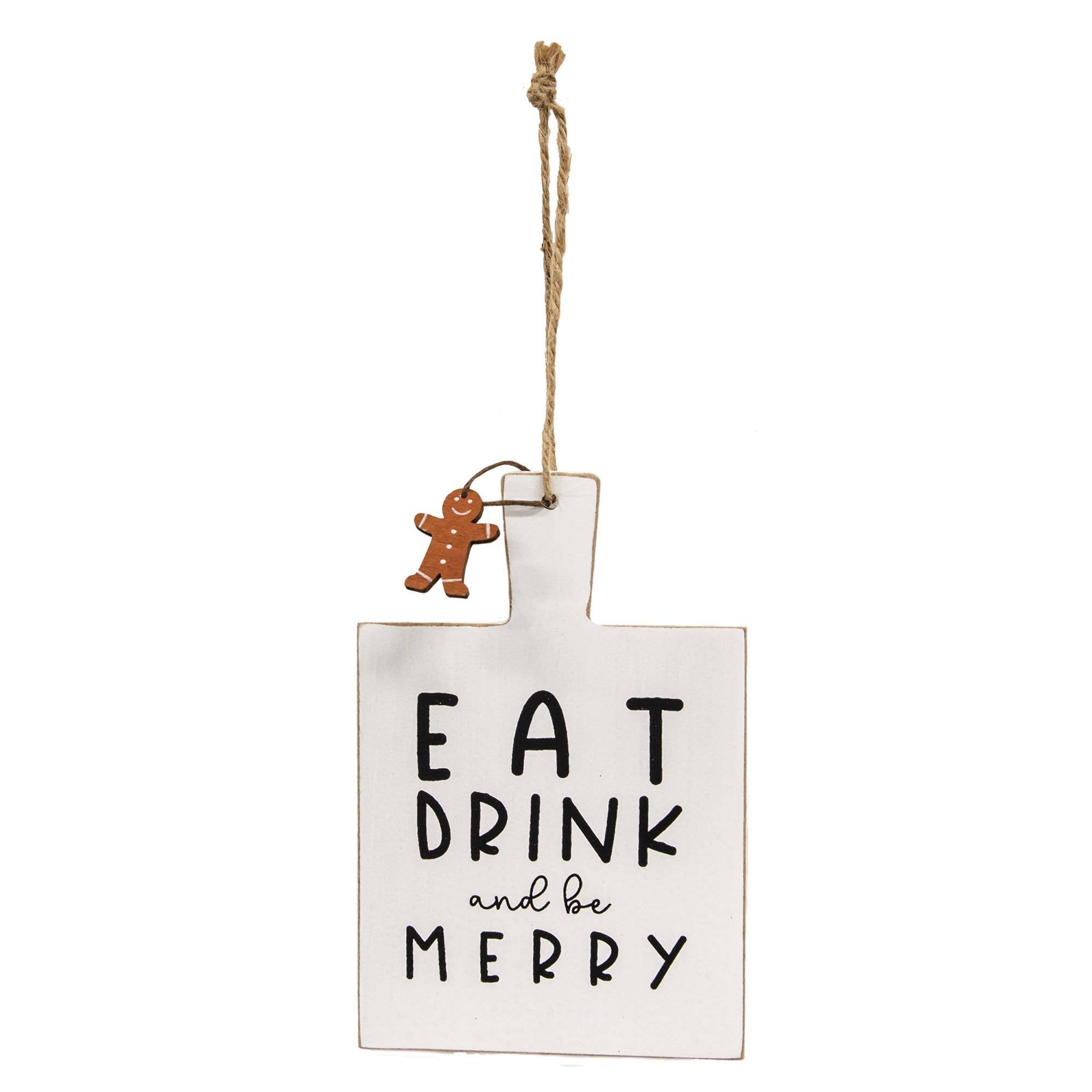 Eat Drink and be Merry Cutting Board Christmas Ornament - Foxy’s