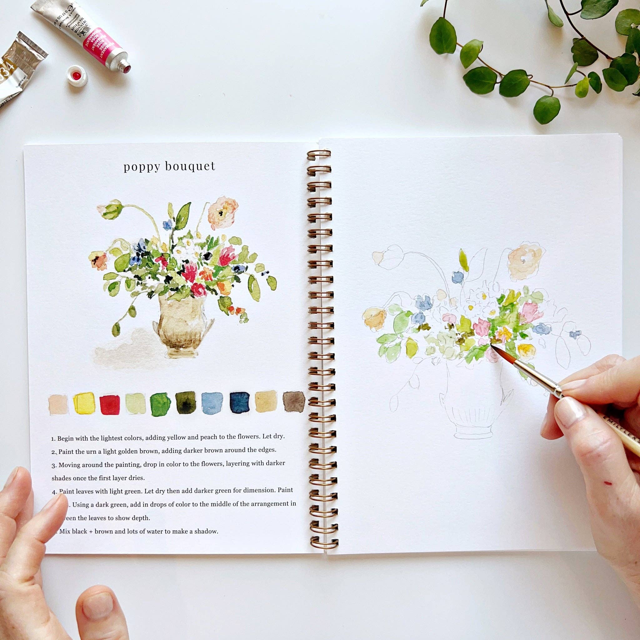 Bouquets watercolor workbook - Foxy’s