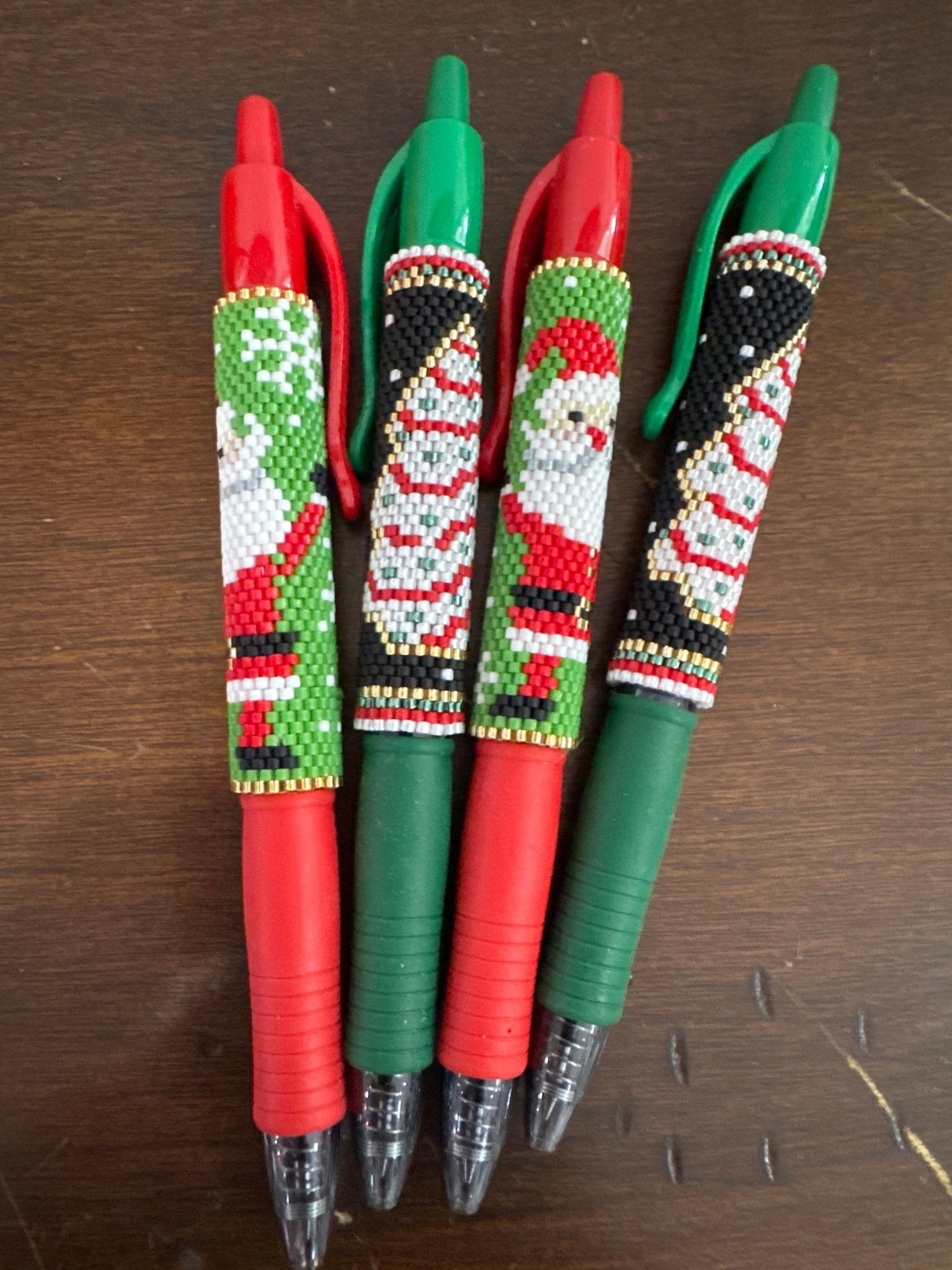 Peyote Stitched Christmas Pen - Foxy’s