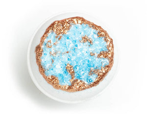 Crystal bath bomb 🌸 Wellness gift - Turquoise, Blue + Gold