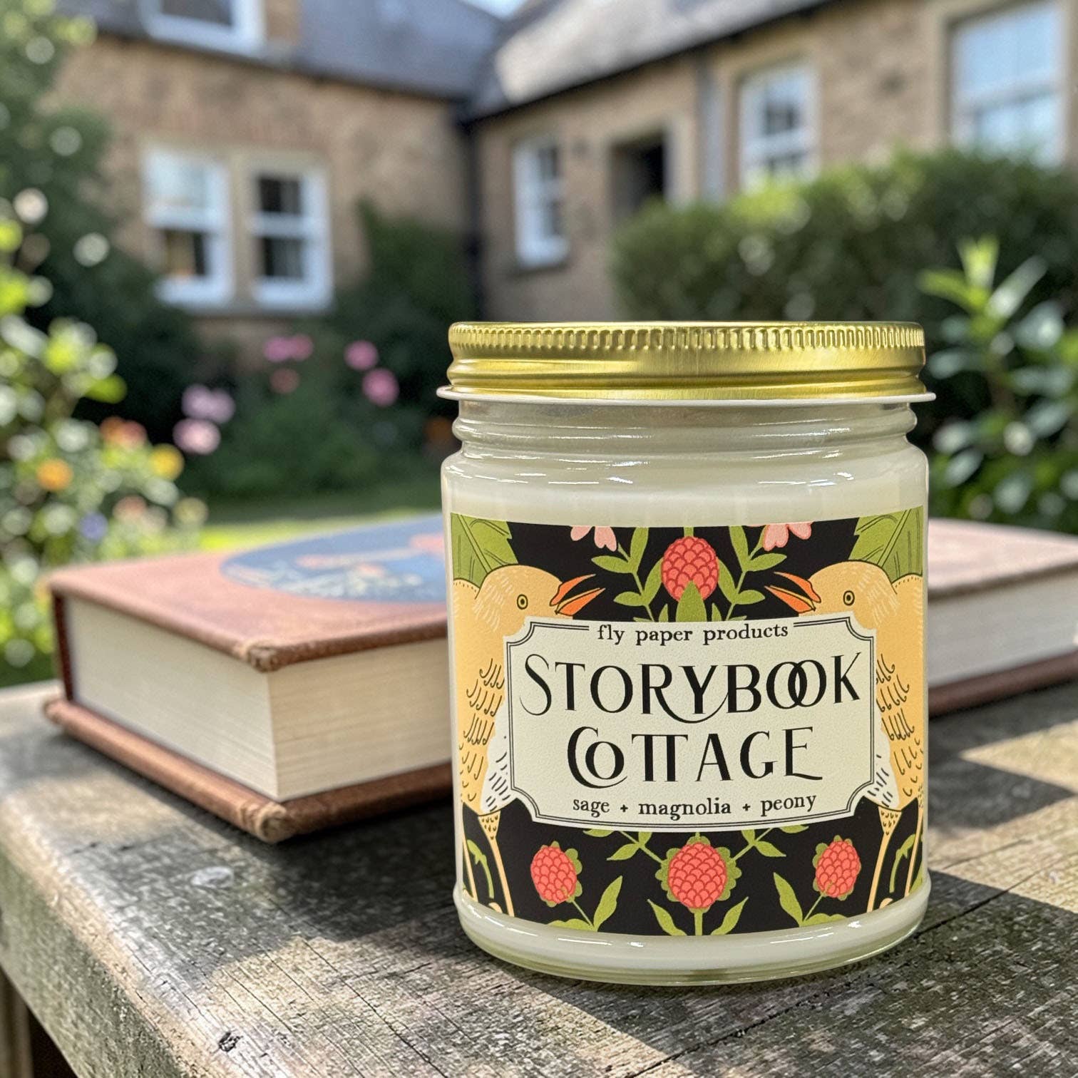 Storybook Cottage 9oz Soy Candle - Sage + Magnolia + Peony