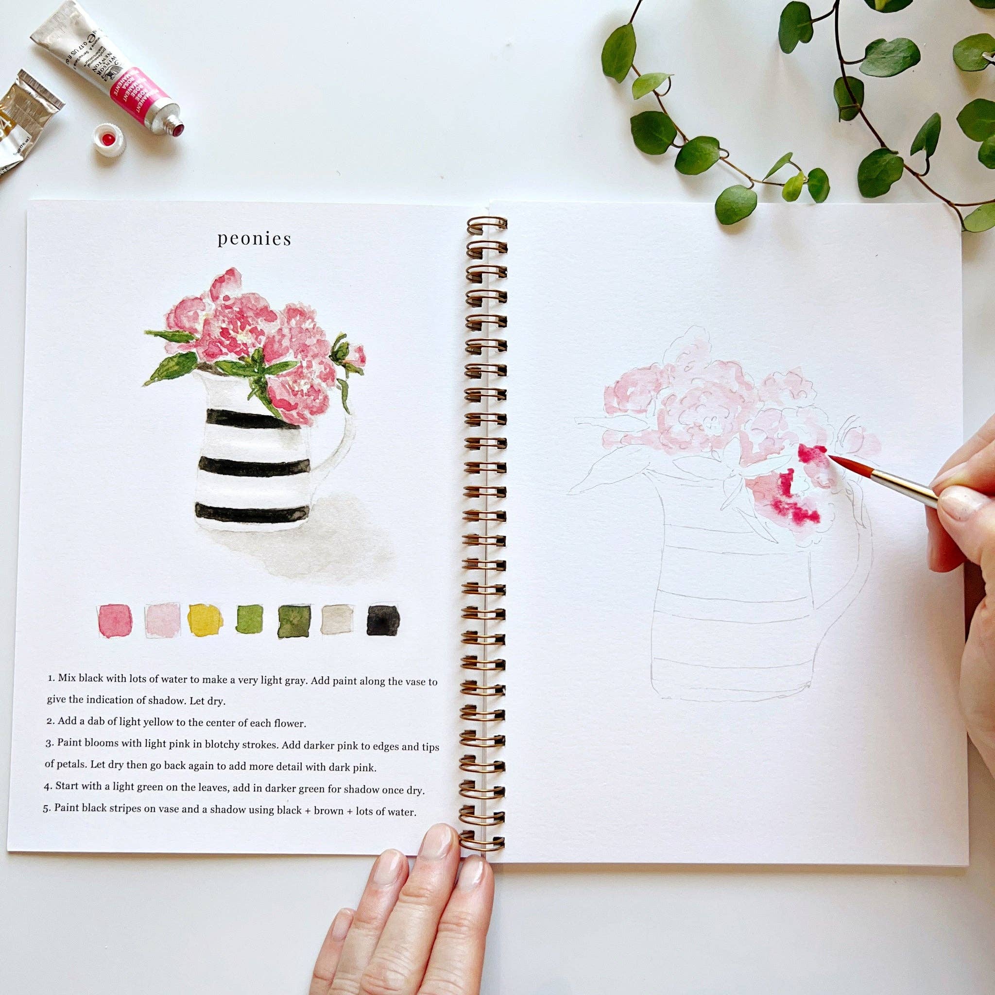 Bouquets watercolor workbook - Foxy’s