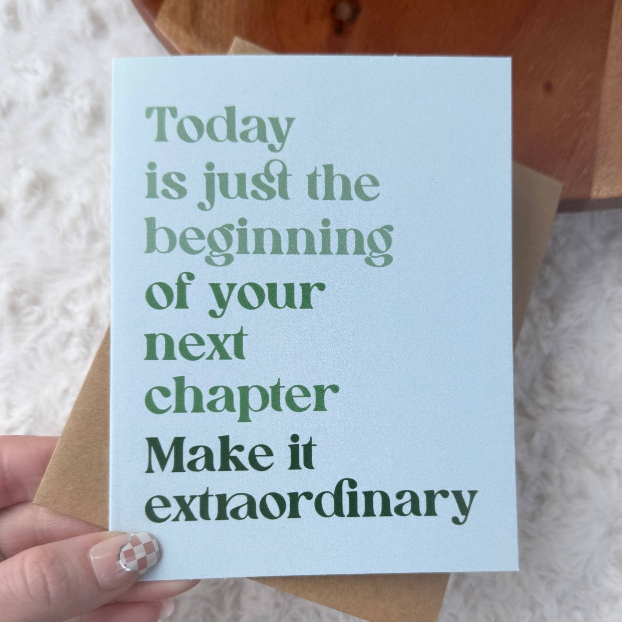 "Today is just the beginning" Inspirational Graduation Card - Foxy’s