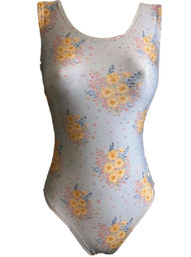 Antique Baby Floral Leotard - Comfortable Gymnastics & Dance Leo - Foxy’s