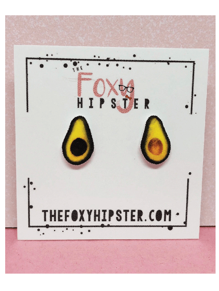 Avocado Stud Earrings - Cute & Quirky Fruit Jewelry! - Foxy’s