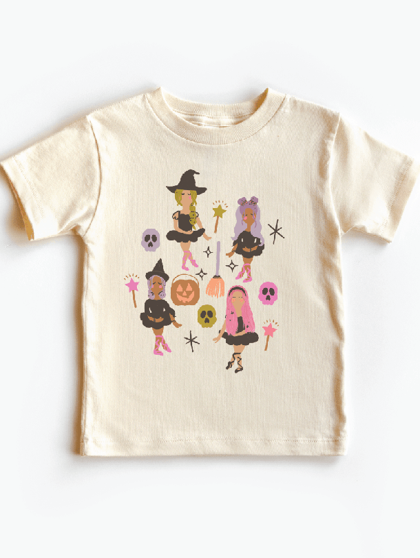Ballerina Halloween Witches Girls Halloween Kids Shirt - Foxy’s
