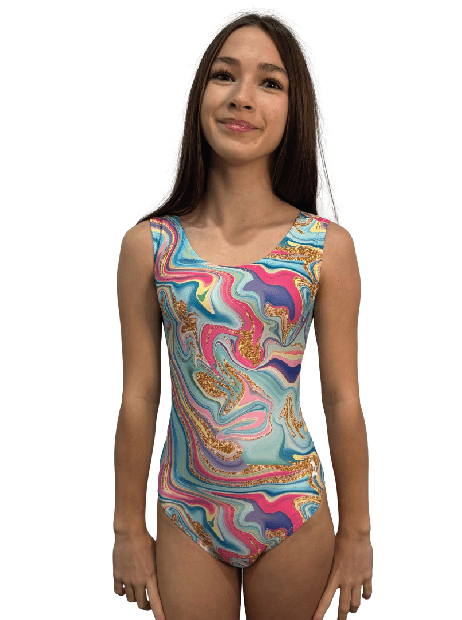 Bath Bomb Leotard by Foxy's - Rainbow Glitter Gymnastics Leotard - Foxy’s