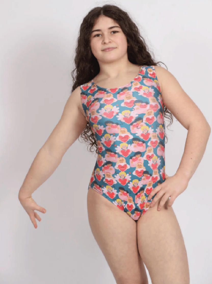 Be Mine Valentine's Leotard - Foxy's Girls Gymnastics & Dance Leo - Foxy’s