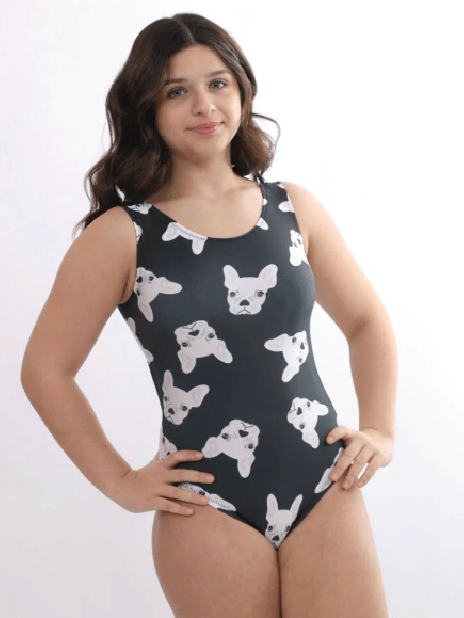 Gigi the Frenchie Leotard - Cute Gymnastics Leotard for Girls - Foxy’s