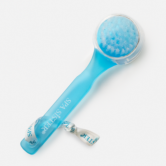 small blue body spa brush