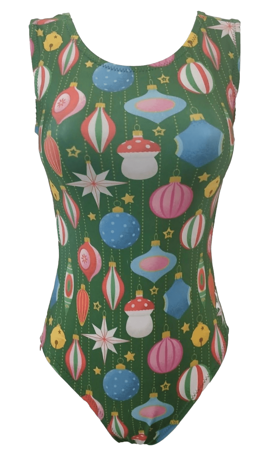 Bright & Cheery Christmas Ornament Gymnastics Leotard - Foxy’s