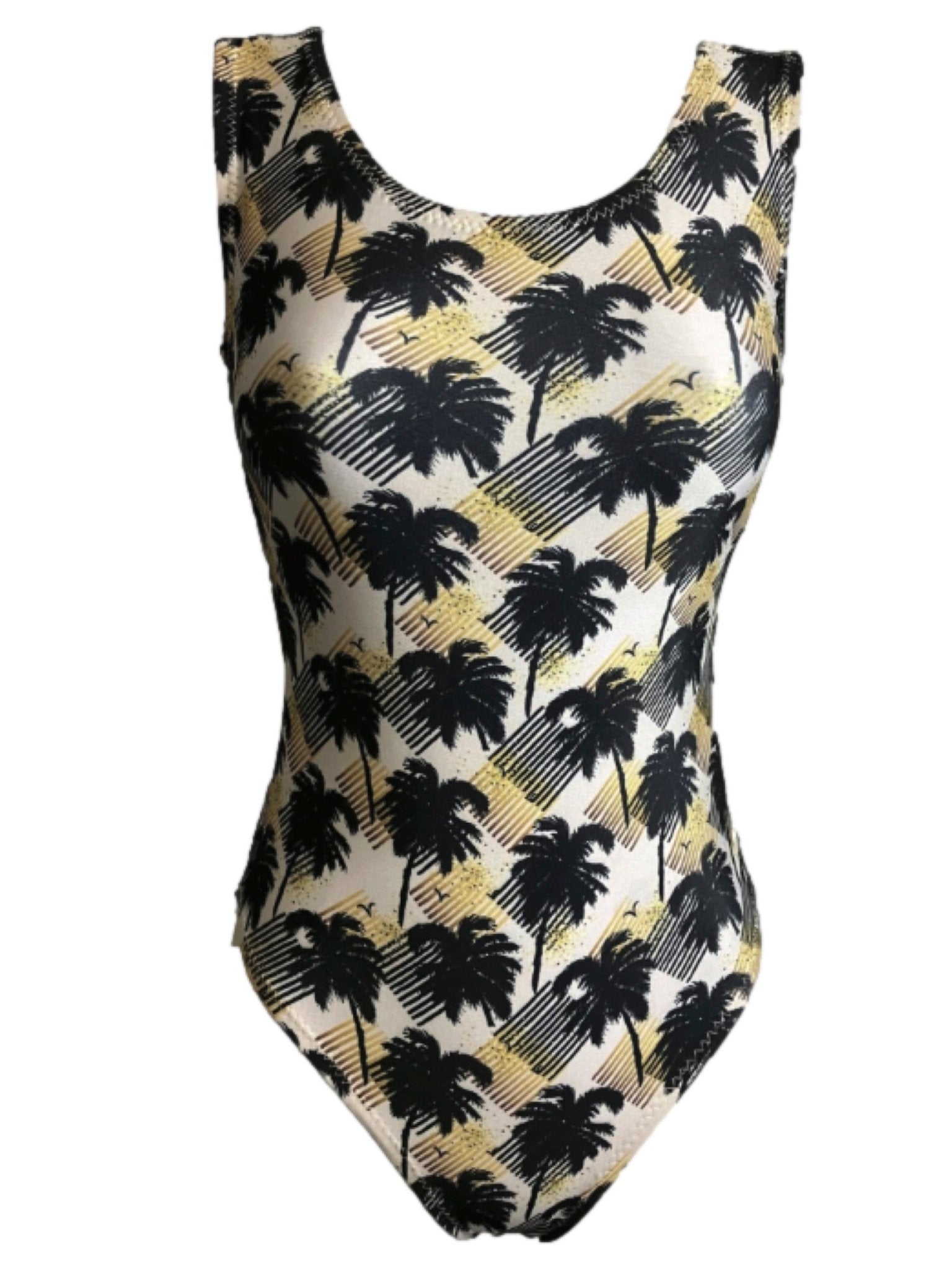 Bronzed Palms Gymnastics Leotard - Foxy's Leos - Comfortable & Stylish for Girls! - Foxy’s