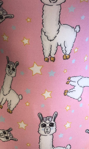Pink alpaca gymnastics leotard material 
