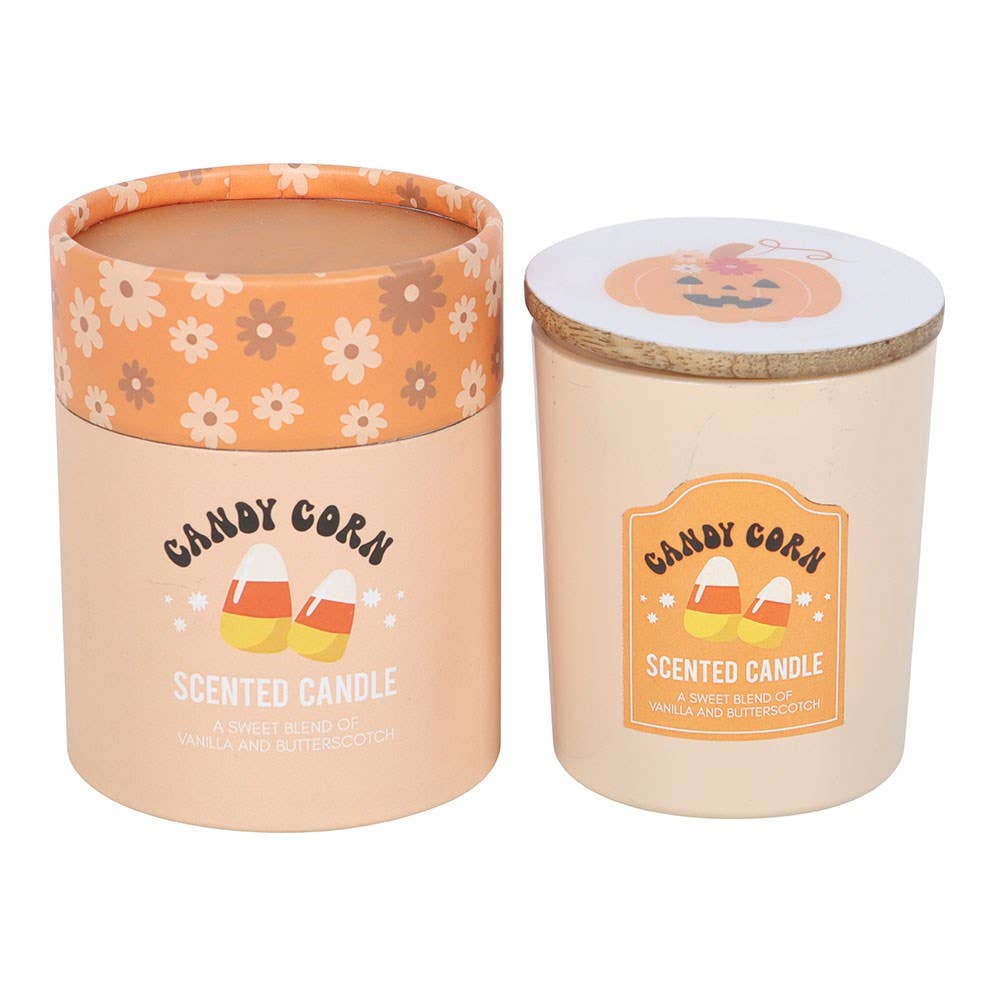 Candy Corn Vanilla and Butterscotch Halloween Candle - Foxy’s