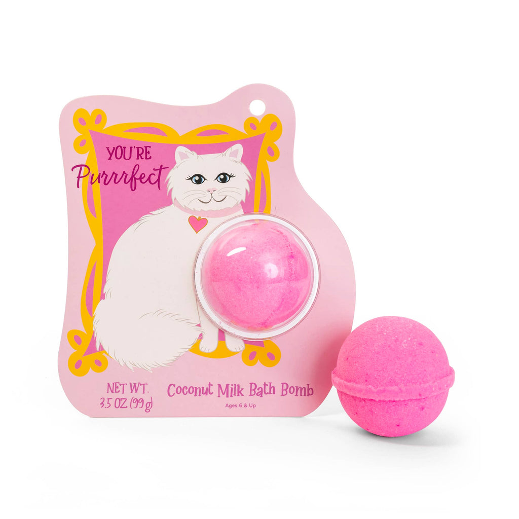 pink cat bath bomb for girls