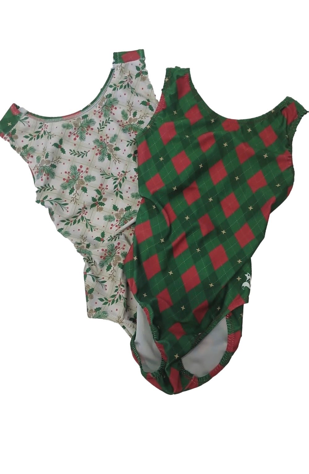 Christmas Eve Red and Green Leotard for Girls - Foxy’s