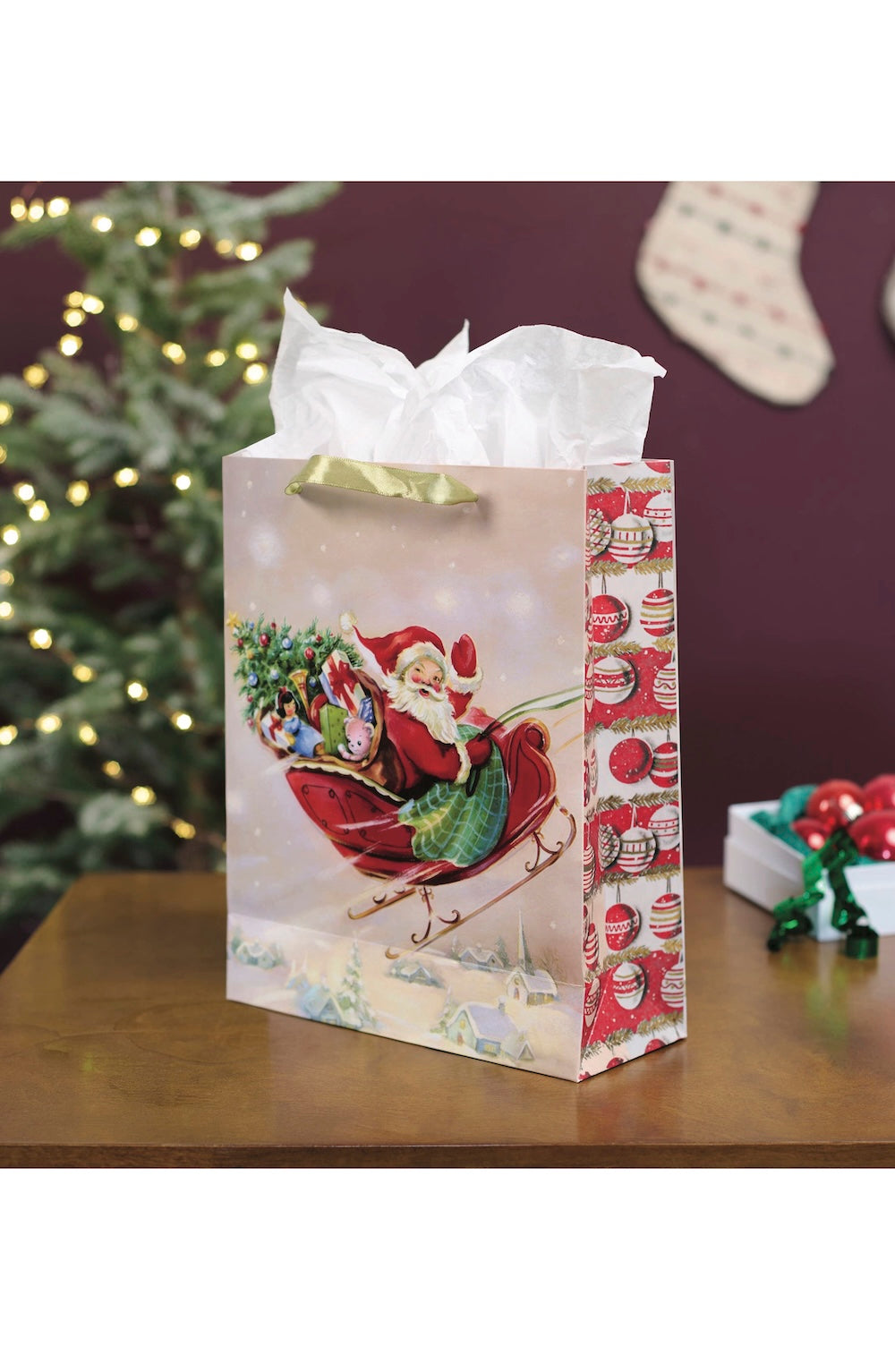 Retro Santa Gift Bag