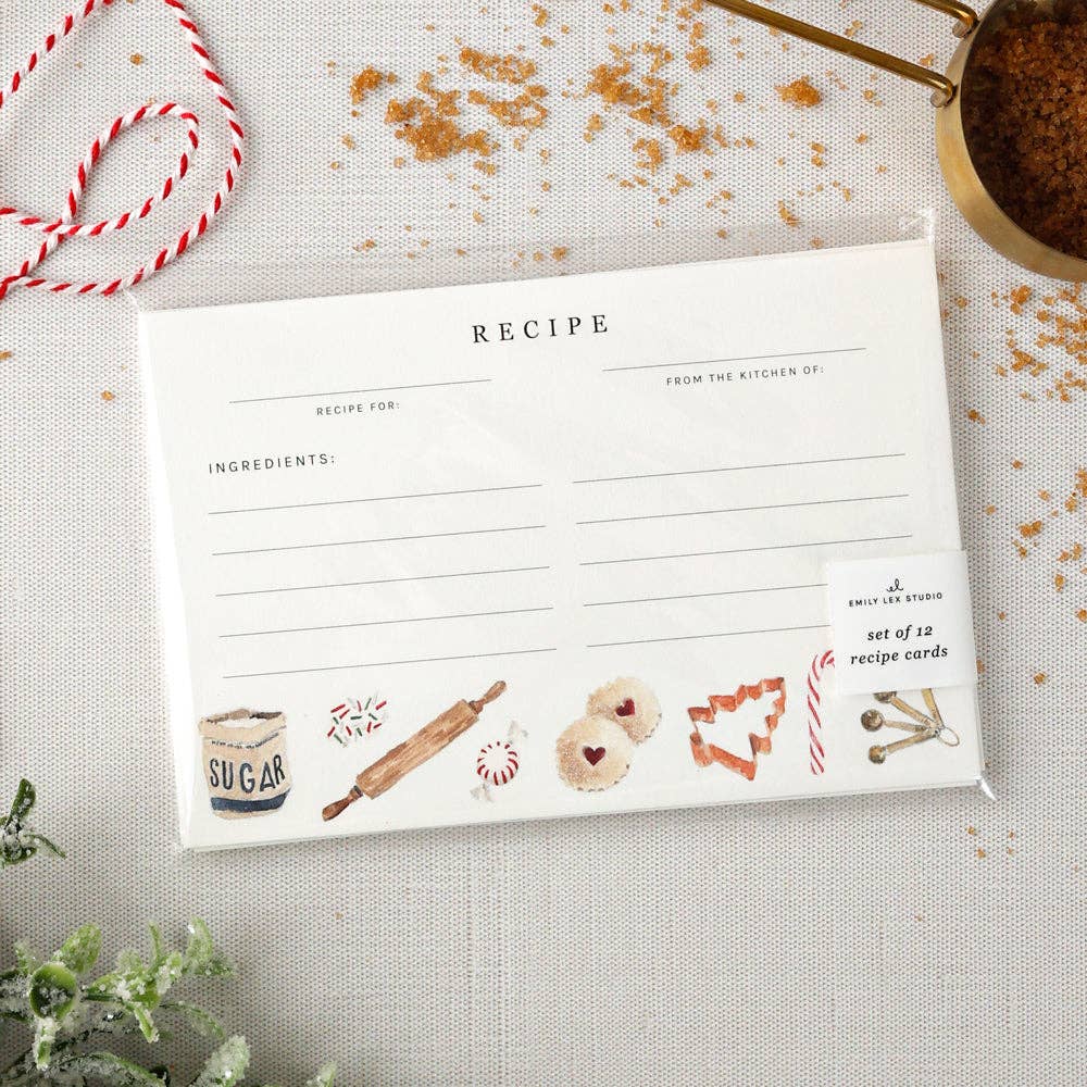 Christmas baking recipe cards - Foxy’s