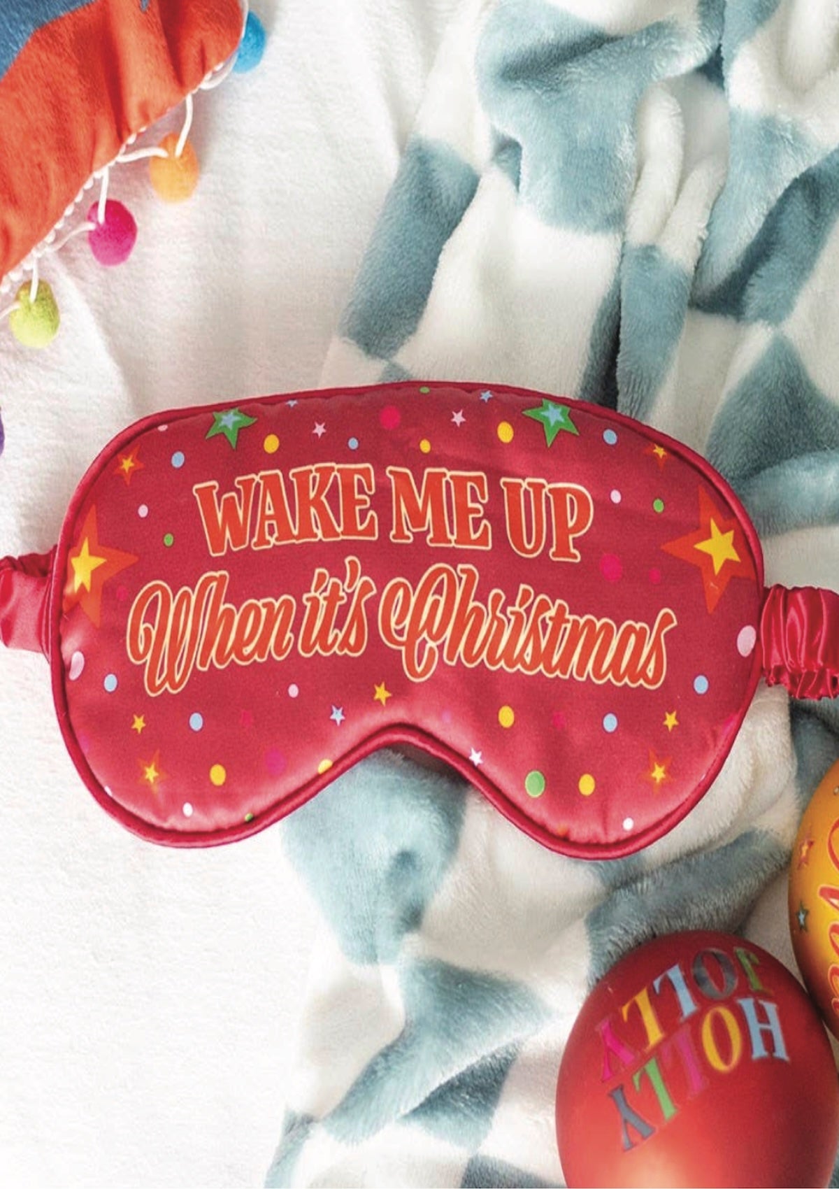 Wake Me Up When It’s Christmas Satin Sleep Mask - Foxy’s