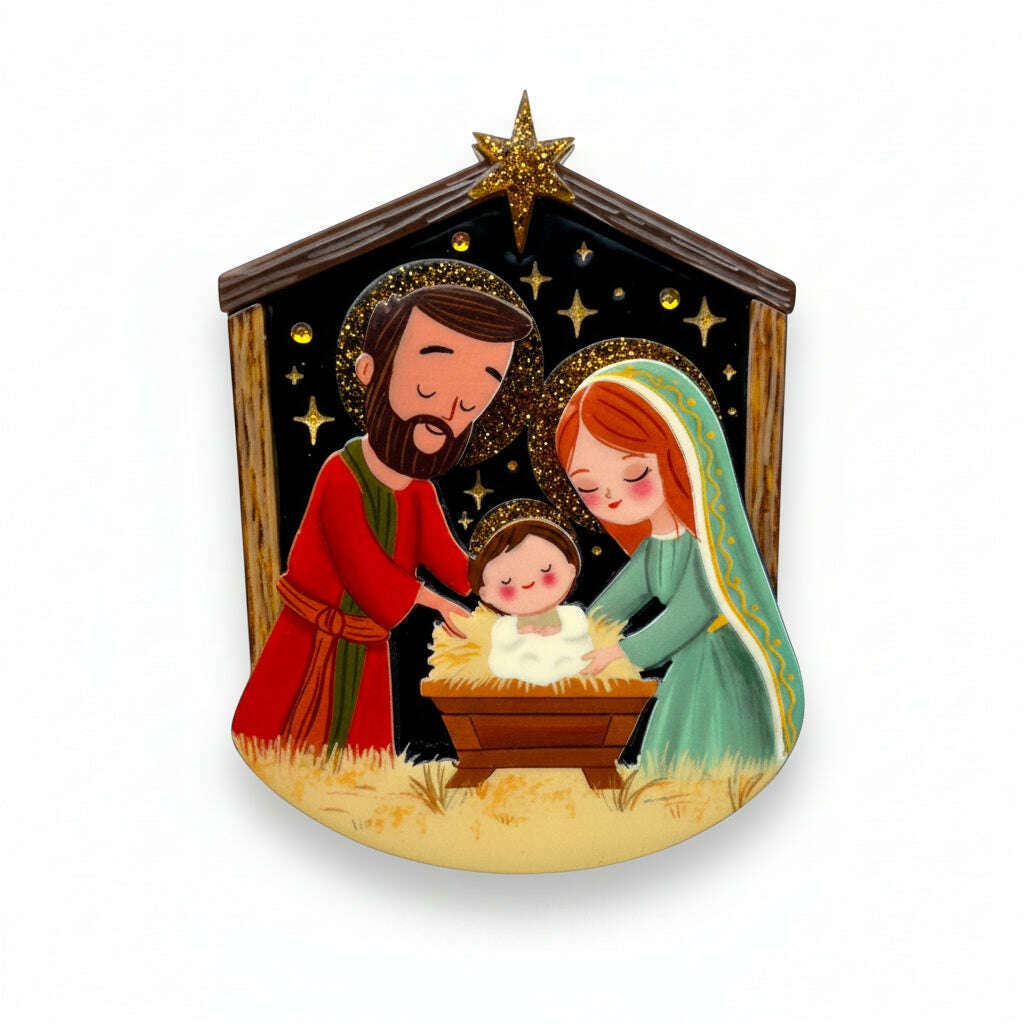 Holy Night Nativity Brooch by Lipstick & Chrome - Foxy’s